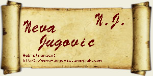 Neva Jugović vizit kartica